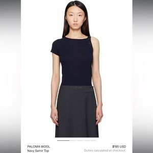 Paloma Wool Navy Simar Top